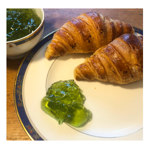 Croissants and mint jelly